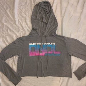 Doughnuts & Deadlifts lightweight cropped hoodie